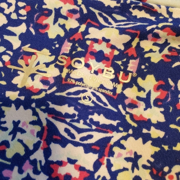 Soybu Colorful Print Knit Dress Size Small, Athlesiure, Comfy Stretchy - Picture 6 of 8